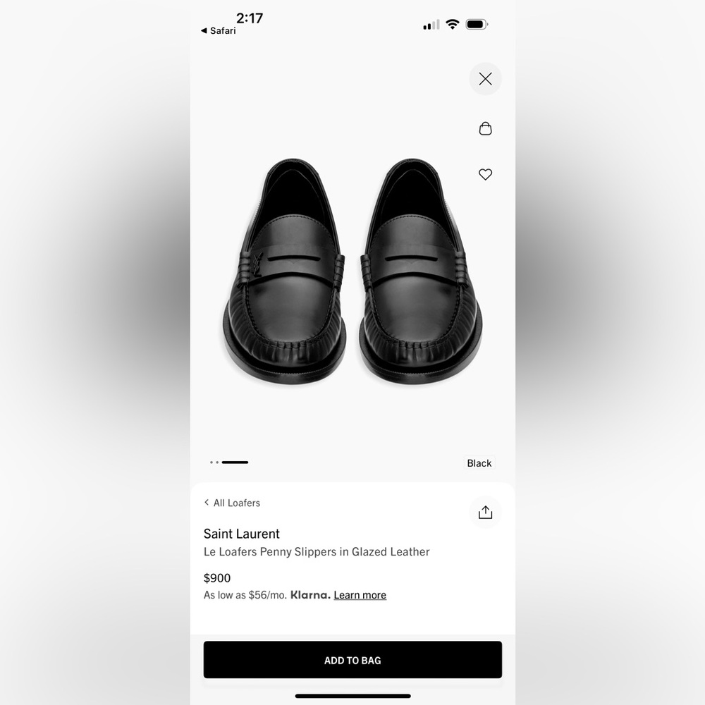 Saint Laurent Le Loafers Penny in Glazed Leathet - Picture 7 of 7
